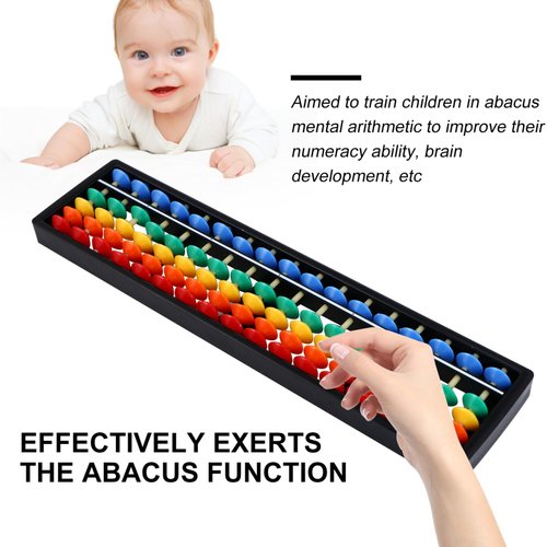 Toddmomy Abacus Soroban for Kids, Plastic Abacus Beads Chinese Calculator Abacus 17 Digits Math Learning Educational Abacus Counting Tool for Kids Adults
