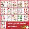 Christmas Temporary Tattoos Stocking Stuffers for Kids Boys Girls- 240Pcs Sheets Bulk Christmas Decorations Fake Tattoo stickers, Kids Makeup Christmas Party Favors