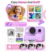 Yehtta Instant Print Camera for Kids, Christmas Birthday Gifts for 3-12 Year Old Girls Boys, 2.4in Screen 1080P Video Digital Camera Toys for Kids Age 4 5 6 7 8 9 10 with 3 Rolls Print Paper 32G Card
