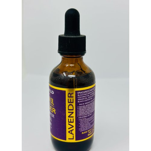 Jamaican Wild Black Rice Bran Oil Lavender Super Power Hair Growth Oil 2oz (Pack of 2)
