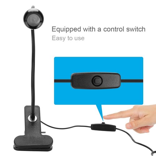 Wendry UV Glue Curing Lamp, 3W LED Lamp with Clip and Switch for Phone Repair, Resin Art, Ultraviolet Light, ABS + Metal, 395nm, 12.6in, Indoor, USB