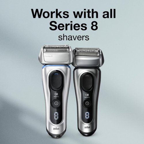 Braun Series 8 83M Electric Shaver Head Replacement Cassette, Silver