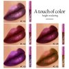 Boobeen Metallic Liquid Lipsticks Matte Lips Lipstick Pearl Glitter Lip Gloss High Pigment Long Lasting Nonstick Lip Glaze Makeup for Women and Girls