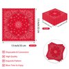 40Pcs Red Bandana Western Paper Napkins Red Bandana Disposable Party Napkins Set Paisley Print Bandana Western Paper Luncheon Napkins for Red Bandana Western Cowboy Theme Party Supplies