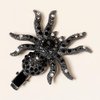 BERYUAN Halloween Spider Hair Clips Creative Rhinestone Insect Headclip Sparkle Rhinestone Monster Hairpins Black Rhinestone Spider Hair Pins Vintage Halloween Hair Clip for Party