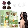 HUANG YI Bubble Plant Hair Dye Natural,New Botanical Bubble Hair Dye 20ml 10Packs/Box.(Natural Black)