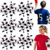 Whaline Soccer Hair Clip - 6Pcs Black & White Sports Themed Hairgrip Bows for Girls, Women, Soccer Team Gift, Party Supplies, Daily Hair Accessories