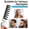 Men's Folding Comb with Cover for Travel and Grooming - Ideal for Beard Detangling and Styling