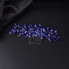 Jumwrit Bride Wedding Hair Comb Rhinestone Bridal Hair Comb Wedding Headpiece Handmade Hair Accessories for Bridesmaid Women Girls(Blue)