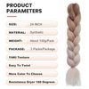 EMMOR Jumbo Braiding Hair Extensions 24 Inch High Temperature Synthetic Fiber 3 pcs Box Braids Braiding Hair Twist Crochet Braids Pre Stretched Kanekalon(Ombre Light Brown)