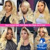Smavida HD Lace Front Wigs Human Hair for Black Women,150% Density Ombre 613 Blonde Free Part Colored Lace Frontal Human Hair Wig Dark Root Body Wave Wig Pre Plucked with Baby Hair 24inch