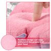 3 Pieces Inflatable Bath Pillow with Suction Cups, Terry Cloth Covered Bath Pillow Shell Shape Bathtub Spa Pillow Comfortable Soft Bath Cushion, Neck Support for Bathtub, Hot Tub (Pink, Green, White)