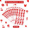 400pcs Tanning Stickers for Body, Self Adhesive Body Stickers for Tanning, Suntan Stickers Sunbathing Stickers Tanning Bed Stickers for Adults Children (10 Styles)