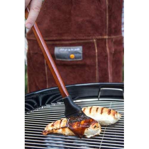 Outset QB48 Rosewood Collection Basting Brush with Removable Silicone Bristles