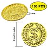 Oisinlas 100 Pcs Plastic Pirate Gold Coins Set Fake St. Patricks Coin Toys for Play Treasure Hunt Game, Pirate Theme Props Decorations,Party Favors Supplies, Classroom Reward, Prizes for Kids