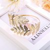 FUNRUN JEWELRY 4PCS Greek Goddess Headband Arm Cuff Bridal Jewelry Set Roman Laurel Leaf Branch Crown Armlet Upper Arm Band Bracelet for Women Party