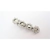 Small crystal circles metal alligator hair clip for fine thin hair