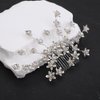 Denifery Flower Wedding Hair Comb Rhinestone Bridal Hair Piece Wedding Flower Hair Accessories for Women and Girls