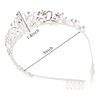 Didder Silver Tiara for Women, Pink Crystal Tiaras and Crowns for Women Tiaras for Girls Elegant Crown with Combs Princess Crown Tiara Birthday Crowns for Women Bridal Wedding Prom Birthday Party