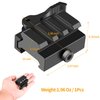LONSEL Picatinny Riser Mount, Low Profile Rail Riser Mounts Adaptor with QD Lever Lock Quick Release & 3 Slots Picatinny Rails for Scope Rings Optics Sights, 1/2" H x 1.57''L (2 Pack)