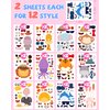 24 Pcs Make Your Own Animal Sticker Sheets for Kids, 2 Sheets 12 Animals Stickers with Safaris, Sea Animals Face Stickers for Kids Toddlers Crafts Activities Gift Bags Birthday Party Favors Supplies