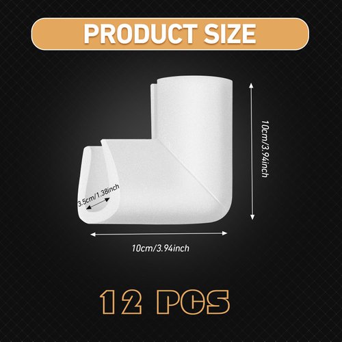 Frienda 12 Pcs Photo Mirror TV Frame Edge Protection Corners for Shipping Moving Foam Corner Protectors for Shipping Packaging Edge Protector Foam Shipping Corners