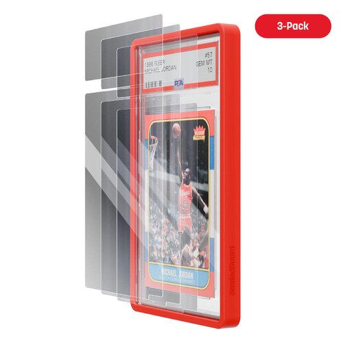 Graded Card Screen Protector 3-Pack for PSA | UV Protection | Crystal Clear | Scratch Resistant | Applies Directly to Slab | Install Kit