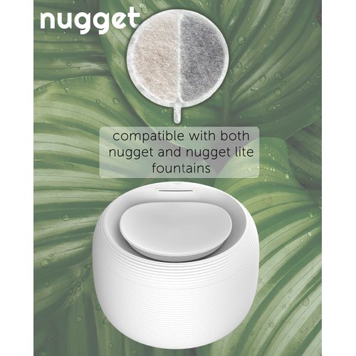 Nugget Drinking Fountain Replacement Filters (12 Pack) | Fits ALL Nugget Fountains | Activated Charcoal and Ion Exchange Resin for Water Filtration