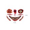 73pcs 8 Sheets Halloween Fake Scars Tattoo Prank Make up Face Tattoos Scary Big Mouth Tattoos Zombie Face Temporary Decals Fake Scars, Stitches Tattoos Zombie Props Decals Cosplay Decor Party