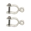 Dailydanny 2 Pack Chain Link Fence Frame Gate Post Female Hinge with Bolts and Nuts (1-5/8 Inch)