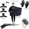 STARTER TOOL KIT FOR Brazilian Keratin Blowout Treatment and Hair Straightening & Coloring Tools Kit Hair Dresser Cape Coloring Brush/comb Hair Clips Disposable Gloves and Shower Cap