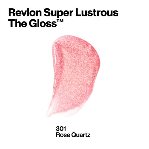 Revlon Lip Gloss, Super Lustrous The Gloss, Non-Sticky, High Shine Finish, 301 Rose Quartz