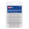 Avery Hanging File Folder Tabs and Inserts, 1/5 Cut, Clear, 20 File Folder Tabs and Inserts Total (06727)