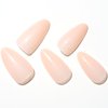 GLAMERMAID Press on Nails Medium Almond, Spring Summer Nude Glue on Gel Nails, 24Pcs Short Stiletto Acrylic False Nails Kits Reusable UV Finish Full Cover Stick on Nails for Women Gift