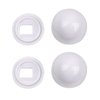 4 Pieces Toilet Bolts Caps, A.I.FORCE Toilet Bolt Covers, Universal Toilet Floor Caps with Extra Washers for Easy Installation, Plastic Round Push-On Toilet Bowl Bolt Caps Covers, 1.44" Height, Almond