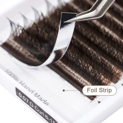 dark brown YY Eyelash Extension Lashes C Curl 0.07mm, 8-15mm Faux Mink Cluster Lash Extensions Soft Y Lashes Extensions Premade (8-15MM, 0.07-C,dark brown)