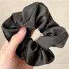 5 Pcs Satin Scrunchies, Silk Hair Elastic Scrunchie, Big Silk Satin Scrunchy Hair Bands Hair Accessories for Women and Girls Ponytail Holders Big Scrunchie for Sleep