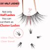 Half Lashes Natural Look with Clear Band Cat-Eye Lashes Wispy Fluffy Faux Mink False Eyelashes, 2 Styles Mixed 3/4 Corner Lashes Reusable Soft DIY Cluster Lashes Pack 14 Pairs by Heracks(37+Noya)