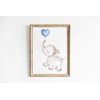 iMagitek Set of 6 Unframed Baby Boy Nursery Wall Art Prints, Blue Elephant Nursery Wall Decor, Elephants with Blue Balloons Wall Art Decorations for Baby Boy Nursery, Boy's Room (8" x 10")