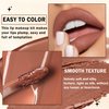 LZXLUKGIR Brown Lip Gloss Lip Liner and Lipstick Combo,3 in 1 Non-Stick Cup Brown Lip Stain Long Lasting Waterproof Liquid Lipstick,Moisturizing Lip Kit for Women（Whiskey Honey）