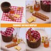 UPKOCH Miniature Food Dollhouse Accessories Decor Set, 1:12 Scale Bread Honey Basket Picnic Cloth Flowers, Tiny Realistic Kitchen Decoration Accessories Mini Room Display Props Models