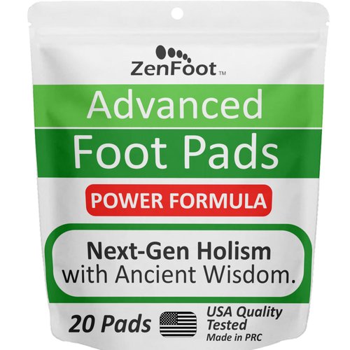 Advanced Foot Pads: Zeolite, Turmeric Curcumin & Ginger Formula | Effective & Natural | Premium Foot Patches 20 Pack