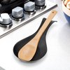 OGGI Stainless Steel Spoon Rest- Long Handle Holds Kitchen Utensils in Place, Great Spoon Rest for Kitchen Counter, Stove Top, or Coffee Station; Kitchen Accessories, Utensil Rest, Black