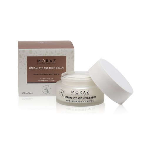 Moraz Herbal Eye and Neck Cream - Pomegranate Moisturizer - Neck and Under Eye Cream - Shea Butter Infused Skin Care - Anti Aging Eye Cream - 1.7 oz