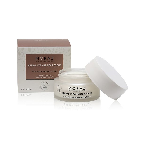 Moraz Herbal Eye and Neck Cream - Pomegranate Moisturizer - Neck and Under Eye Cream - Shea Butter Infused Skin Care - Anti Aging Eye Cream - 1.7 oz