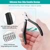 Diesisa Cuticle Trimmer,4mm Jaw Extremely Sharp,Cuticle Clippers for Nails with Silicone handle, Non-Slip,Professional Steel Cuticle Cutter,Trimmer Dead Skin Remover Stainless Cuticle Remover Tool