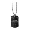 Hat Shark Phillippians 4:13 Bible Verse - Luggage Metal Chain Necklace Military Dog Tag