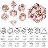 GU BEI TE DND Dice Set 7-Pcs, Sharp Edge Plum Flower Style Resin Dice Polyhedral Resin Sharp Edge Dice for Roleplaying Games Dungeons and Dragons RPG MTG Table Games（Plum Flower）