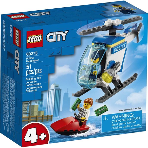 LEGO City Police Helicopter Building Kit; Cool Police Helicopter Toy 60275, New 2021 (51 Pieces)