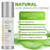 Elite Vitamin C Serum for Face with Hyaluronic Acid, Pure Aloe Vera Gel, Vitamin E Oil: Anti Aging Skin Firming Serum, Pore Minimizer & Dark Spot Corrector for Face (.5 fl oz.)